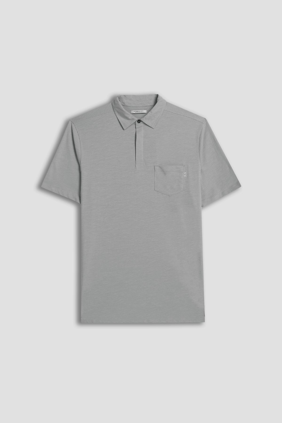 POLO SLUB CON BOTTONI GRIGIO MEDIO
