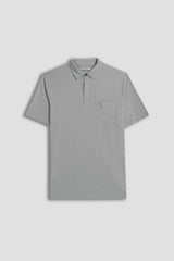 POLO SLUB CON BOTTONI GRIGIO MEDIO