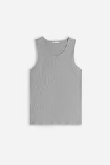 T-SHIRT SMANICATA A COSTINE GRIGIO SCURO