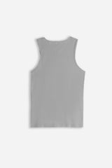 T-SHIRT SMANICATA A COSTINE GRIGIO SCURO