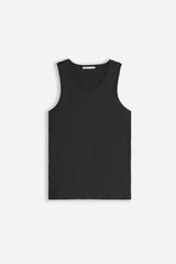 T-SHIRT SMANICATA A COSTINE NERO