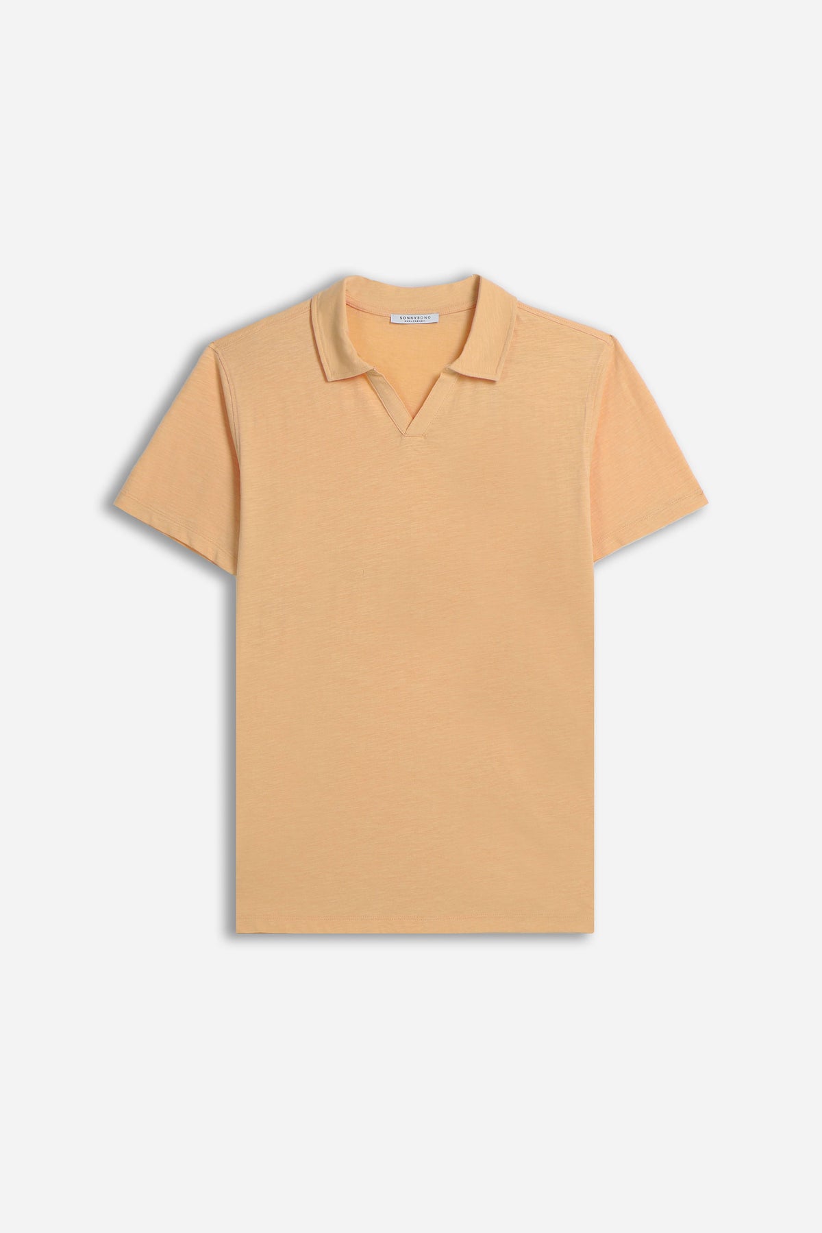 POLO SLUB CON COLLO DERBY ALBICOCCA