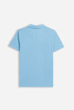POLO SLUB CON COLLO DERBY CELESTE