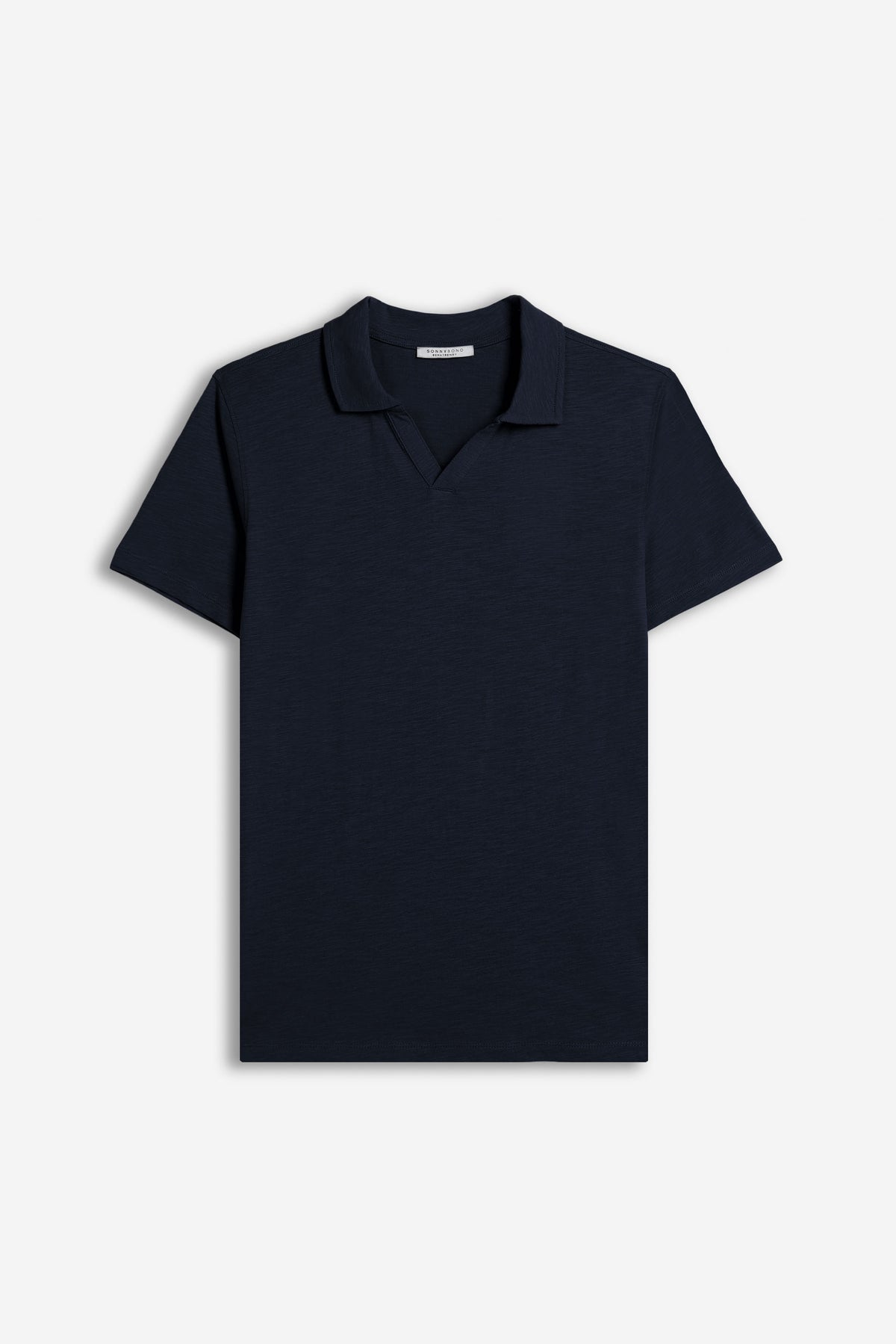 POLO SLUB CON COLLO DERBY BLEU