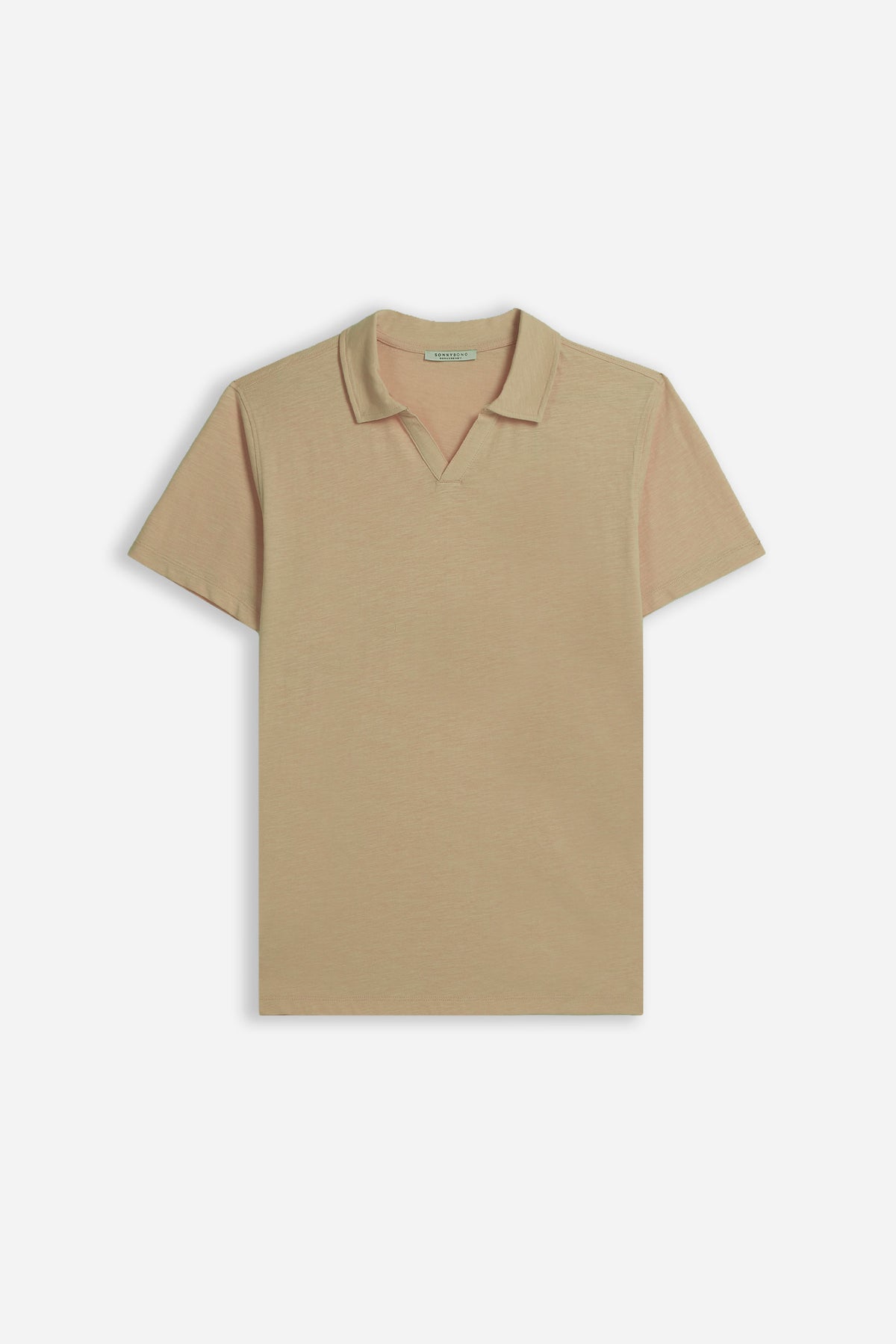 POLO SLUB CON COLLO DERBY SABBIA
