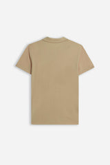 POLO SLUB CON COLLO DERBY SABBIA