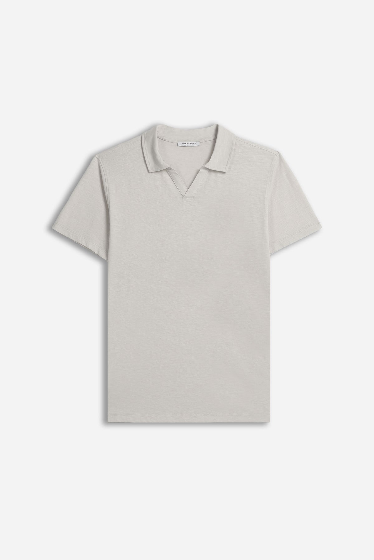 POLO SLUB CON COLLO DERBY GRIGIO GHIACCIO