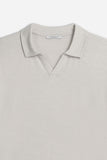 POLO SLUB CON COLLO DERBY GRIGIO GHIACCIO