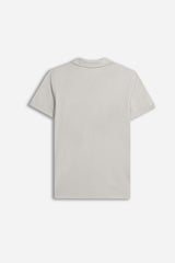 POLO SLUB CON COLLO DERBY GRIGIO GHIACCIO