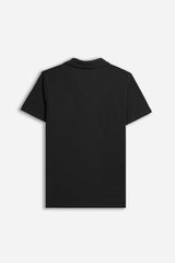 POLO SLUB CON COLLO DERBY NERO