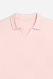 POLO SLUB CON COLLO DERBY ROSA