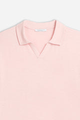 POLO SLUB CON COLLO DERBY ROSA
