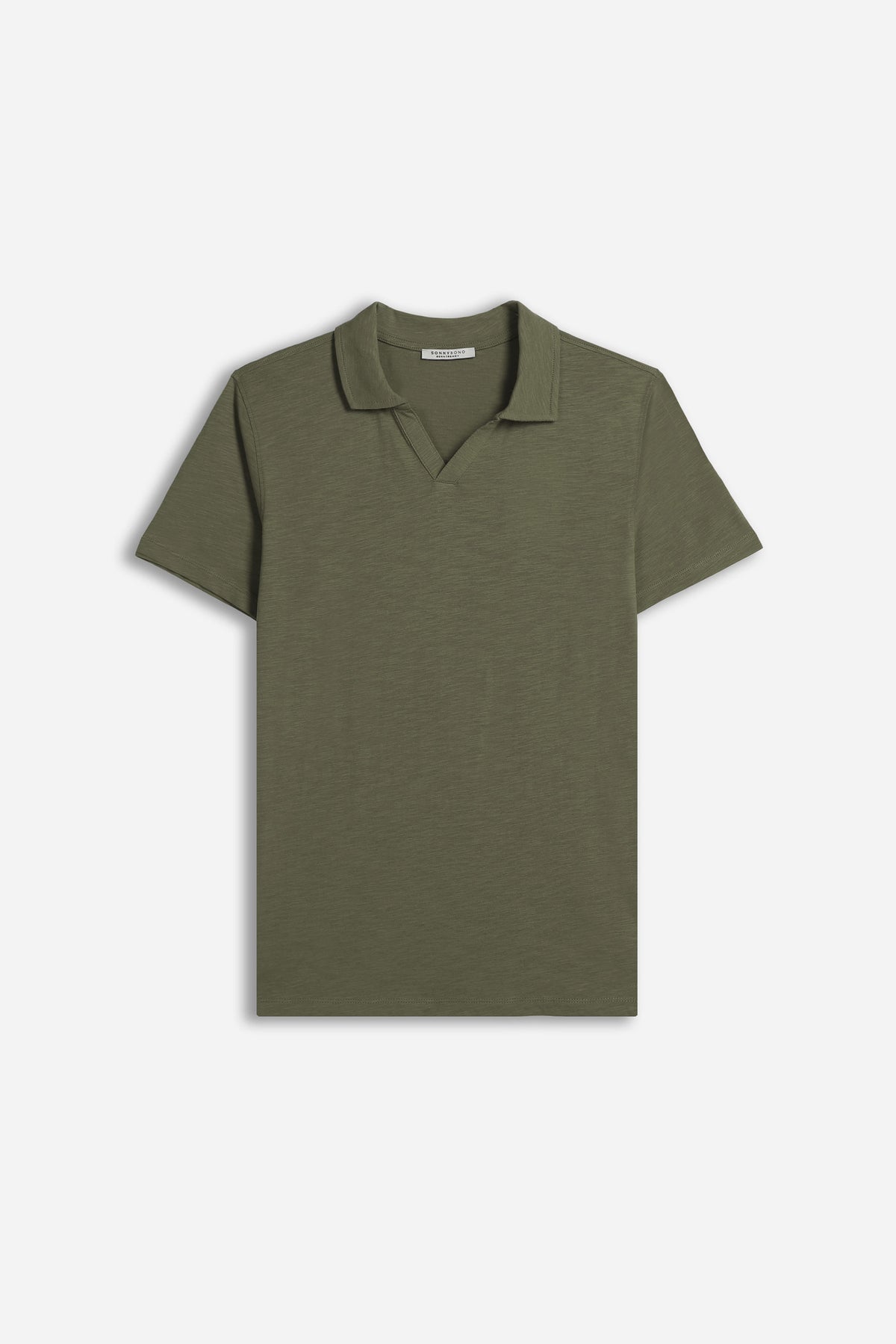 POLO SLUB CON COLLO DERBY VERDE MILITARE