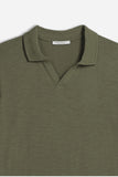 POLO SLUB CON COLLO DERBY VERDE MILITARE