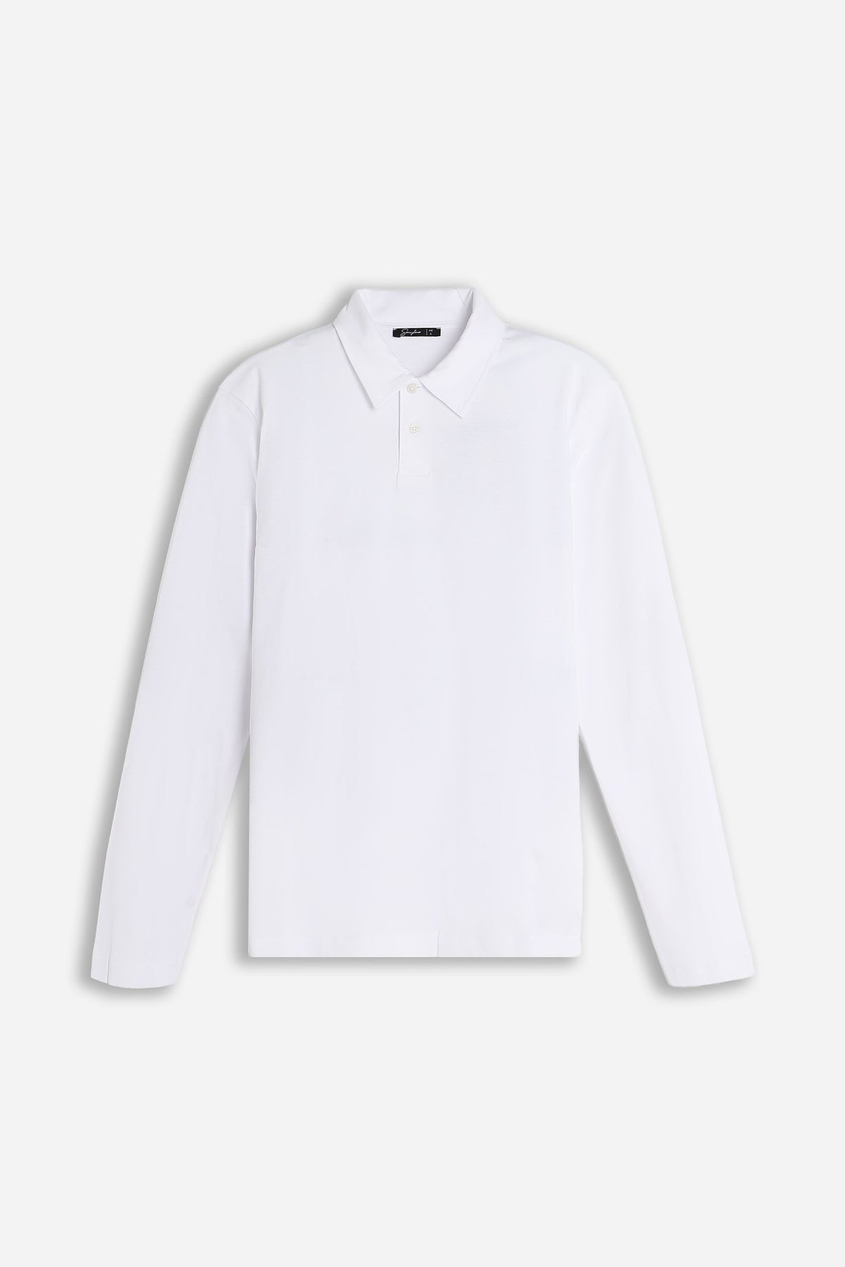 POLO MANICA LUNGA CON BOTTONI BIANCO