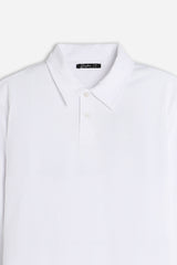 POLO MANICA LUNGA CON BOTTONI BIANCO