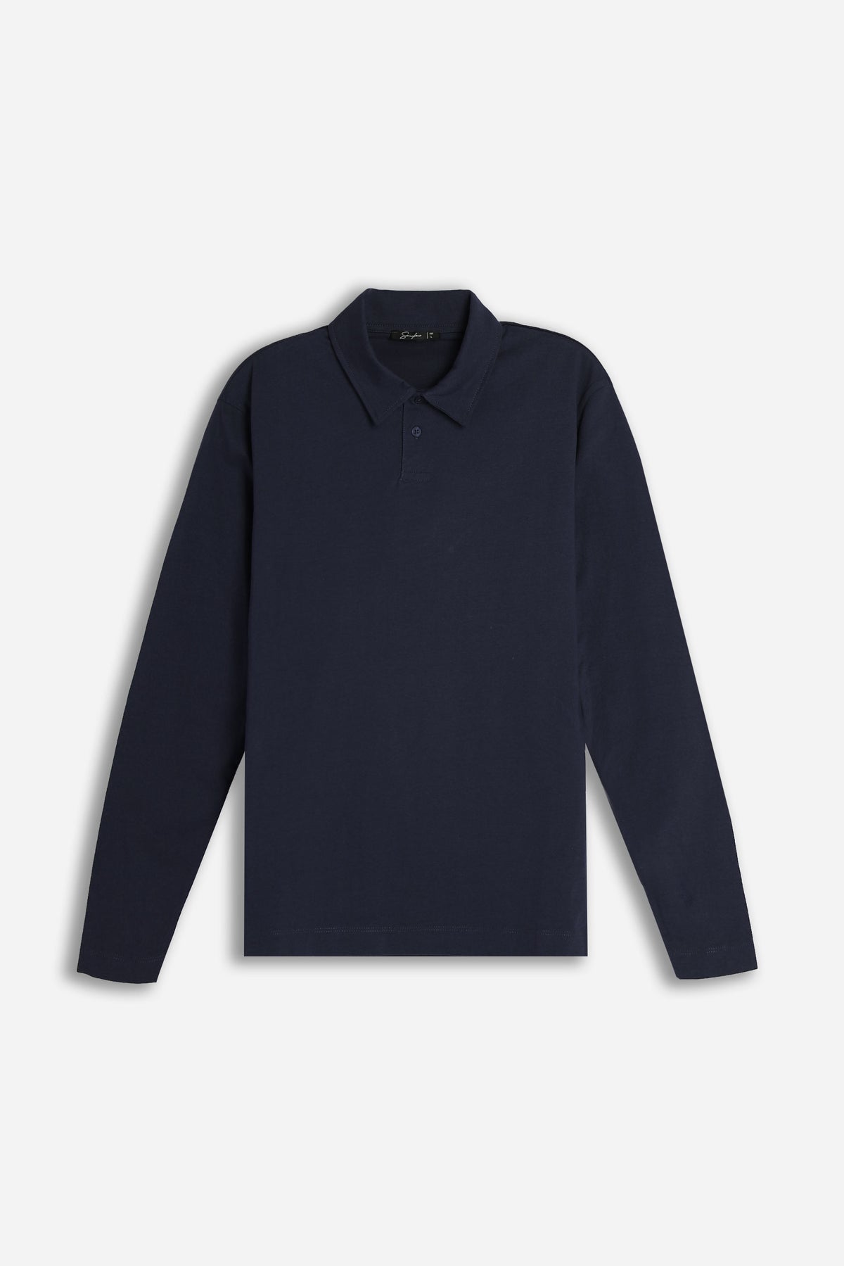 POLO MANICA LUNGA CON BOTTONI BLEU
