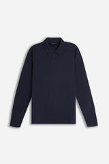 POLO MANICA LUNGA CON BOTTONI BLEU
