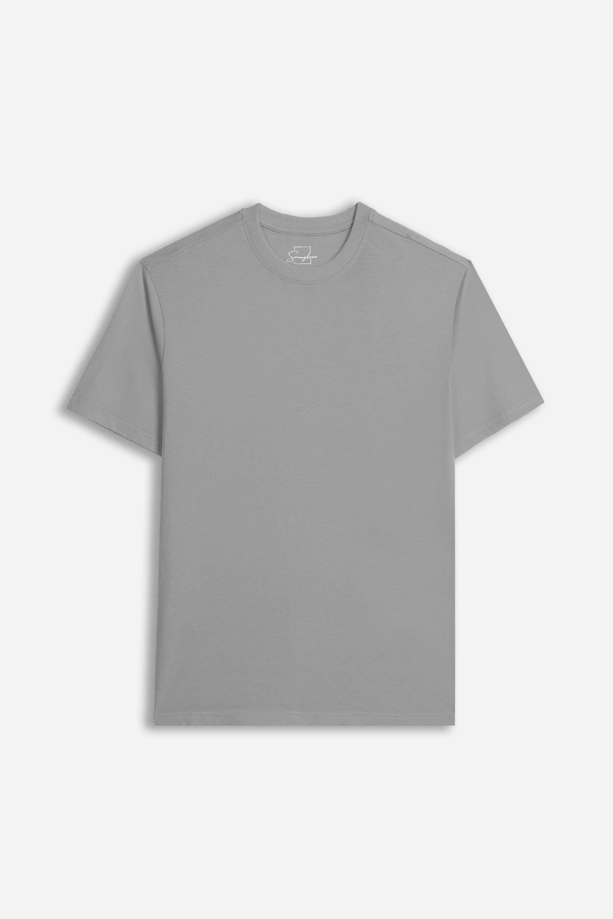 T-SHIRT GIROCOLLO BASIC GRIGIO MEDIO