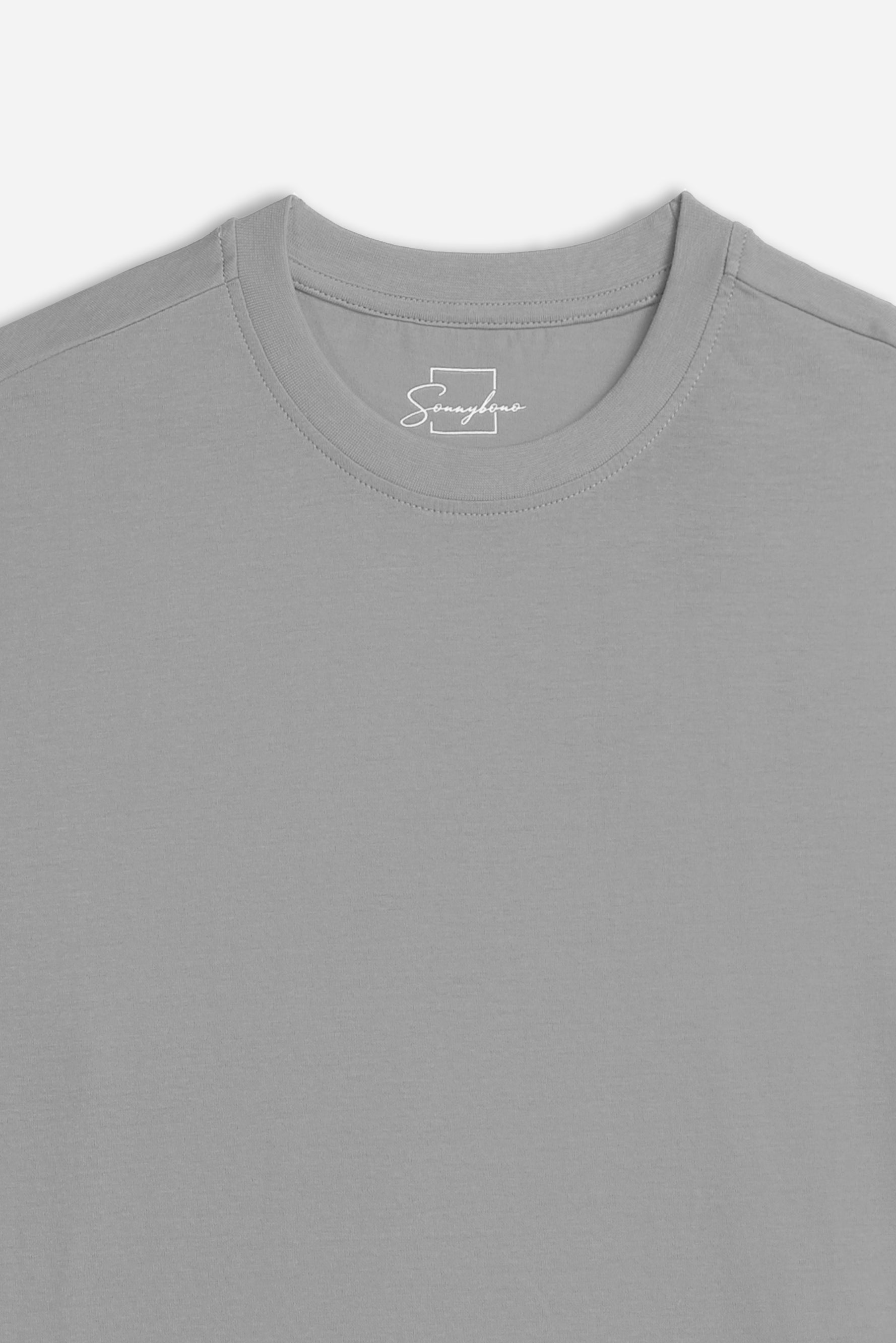 T-SHIRT GIROCOLLO BASIC GRIGIO MEDIO