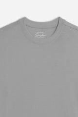 T-SHIRT GIROCOLLO BASIC GRIGIO MEDIO