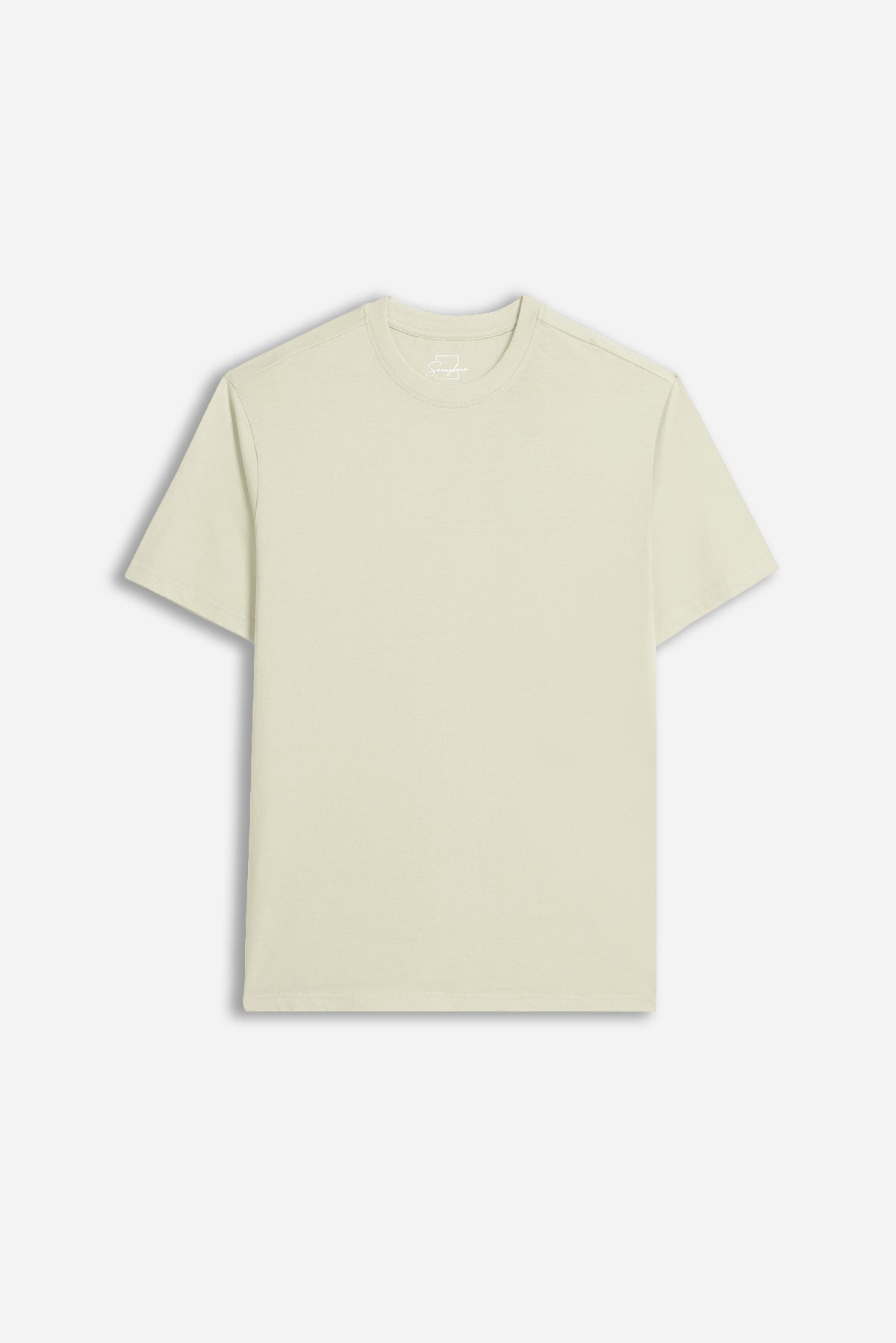 T-SHIRT GIROCOLLO BASIC BEIGE CHIARO