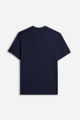 T-SHIRT GIROCOLLO BASIC BLEU