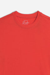 T-SHIRT GIROCOLLO BASIC ROSSO