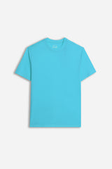 T-SHIRT GIROCOLLO BASIC TURCHESE