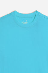 T-SHIRT GIROCOLLO BASIC TURCHESE