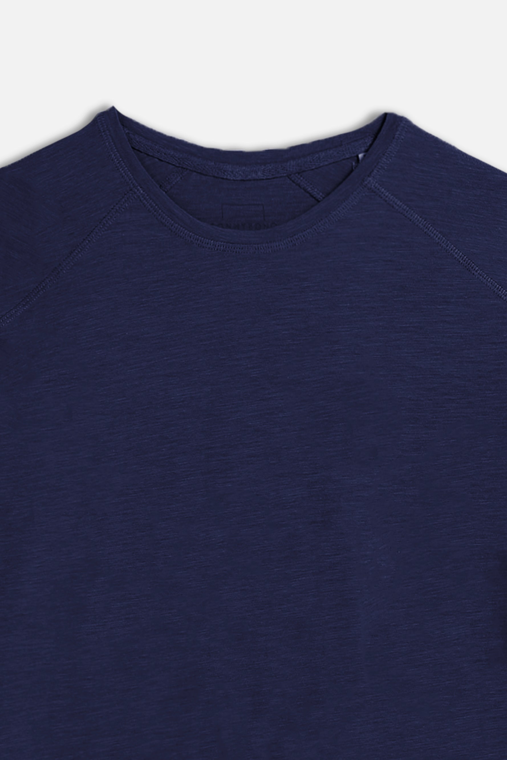 T-SHIRT IN COTONE SLUB INDACO