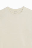 T-SHIRT GIROCOLLO BASIC SLUB BEIGE CHIARO 