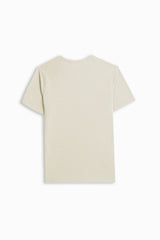 T-SHIRT GIROCOLLO BASIC SLUB BEIGE CHIARO