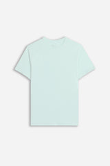 T-SHIRT GIROCOLLO BASIC SLUB CIELO