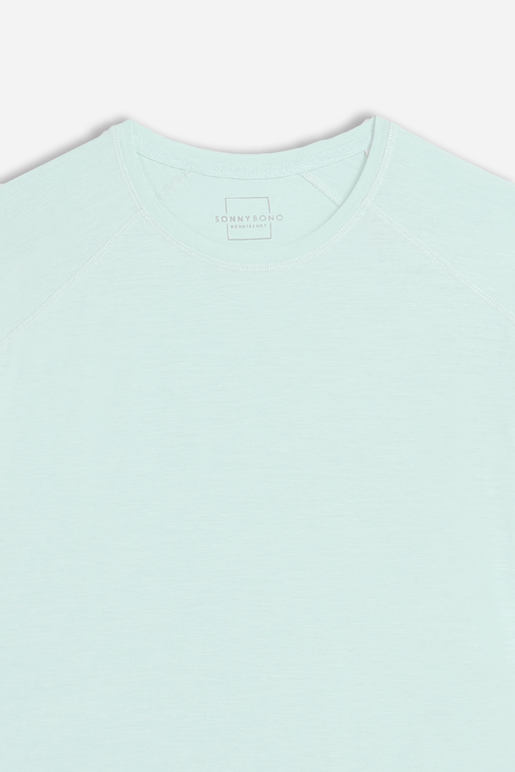 T-SHIRT GIROCOLLO BASIC SLUB CIELO