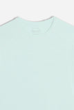 T-SHIRT GIROCOLLO BASIC SLUB CIELO