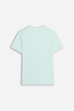 T-SHIRT GIROCOLLO BASIC SLUB CIELO