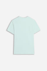 T-SHIRT GIROCOLLO BASIC SLUB CIELO