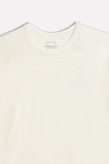 T-SHIRT GIROCOLLO BASIC SLUB GESSO