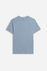 T-SHIRT GIROCOLLO BASIC SLUB POLVERE