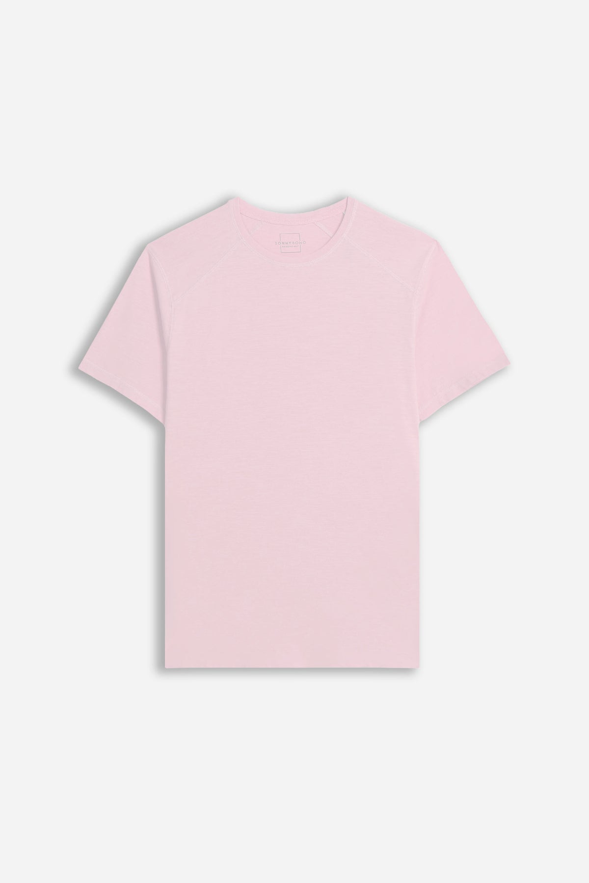 T-SHIRT GIROCOLLO BASIC SLUB ROSA