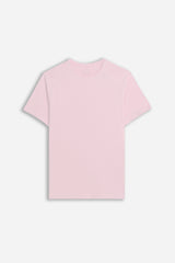 T-SHIRT GIROCOLLO BASIC SLUB ROSA