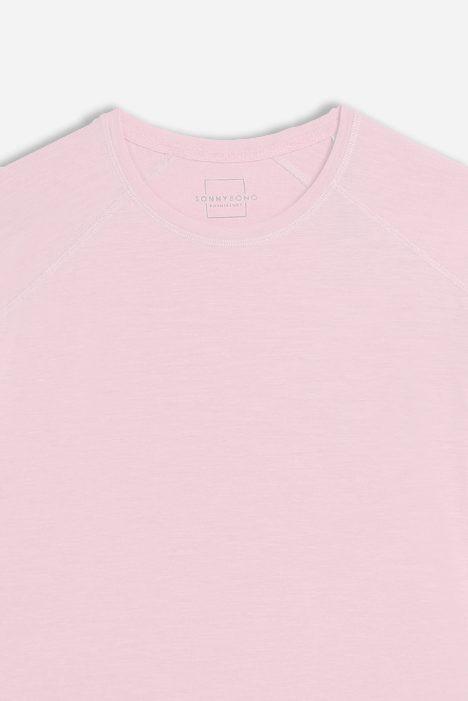 T-SHIRT GIROCOLLO BASIC SLUB ROSA