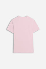T-SHIRT GIROCOLLO BASIC SLUB ROSA