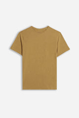 T-SHIRT GIROCOLLO BASIC SLUB SABBIA