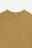 T-SHIRT GIROCOLLO BASIC SLUB SABBIA