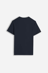 T-SHIRT SLUB  SERAFINO CON TASCHINO BLEU