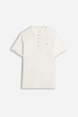 T-SHIRT SLUB SERAFINO CON TASCHINO GESSO 