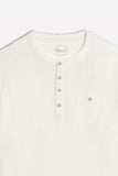 T-SHIRT SLUB SERAFINO CON TASCHINO GESSO 