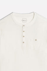 T-SHIRT SLUB SERAFINO CON TASCHINO GESSO 